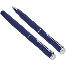 Alex Varga Mollino Ball Pen & Rollerball Set Navy Unbranded